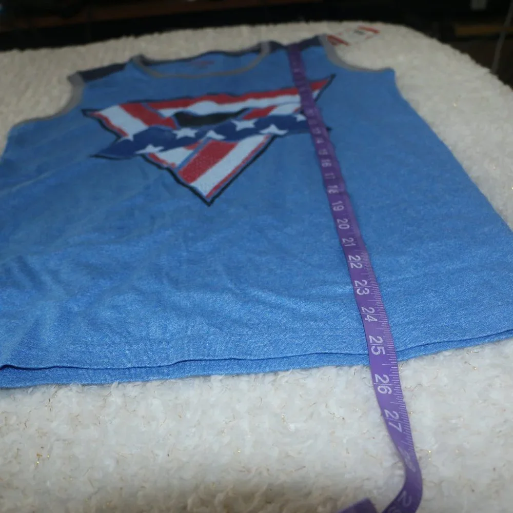 Cat & Jack Red White Blue Graphic Tank Top